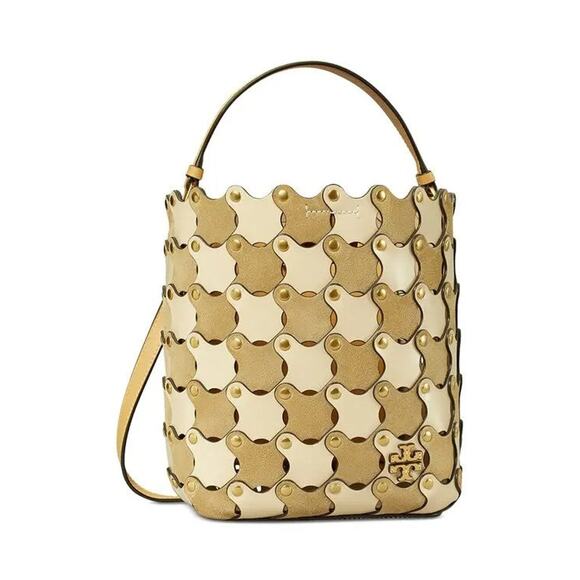 Tory Burch McGraw Die Cut Small Bucket Bag - One Size - Picture 4 of 4
